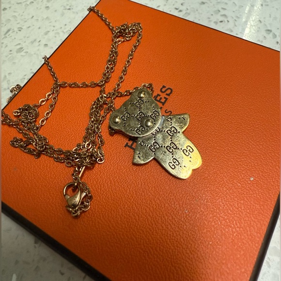 Gucci teddy bear necklace so cute 32" version - Picture 1 of 5